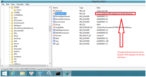 Fix lỗi 442 khi sử dụng Cisco VPN Client trên Windows 8