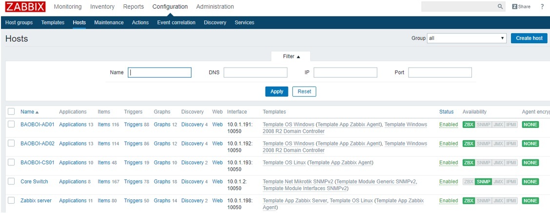 Zabbix monitoring network 5: Cấu hình Add Network Device