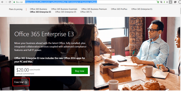 a - Cấu hình office 365 từ [A - Z] - part 1 - đăng ký thử nghiệm gói E3 và Tùy biến domain trong Office 365