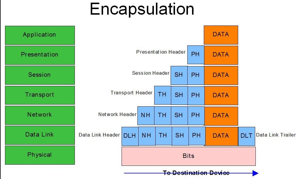 Cách thức Data Encapsulation của mô hình OSI và TCP