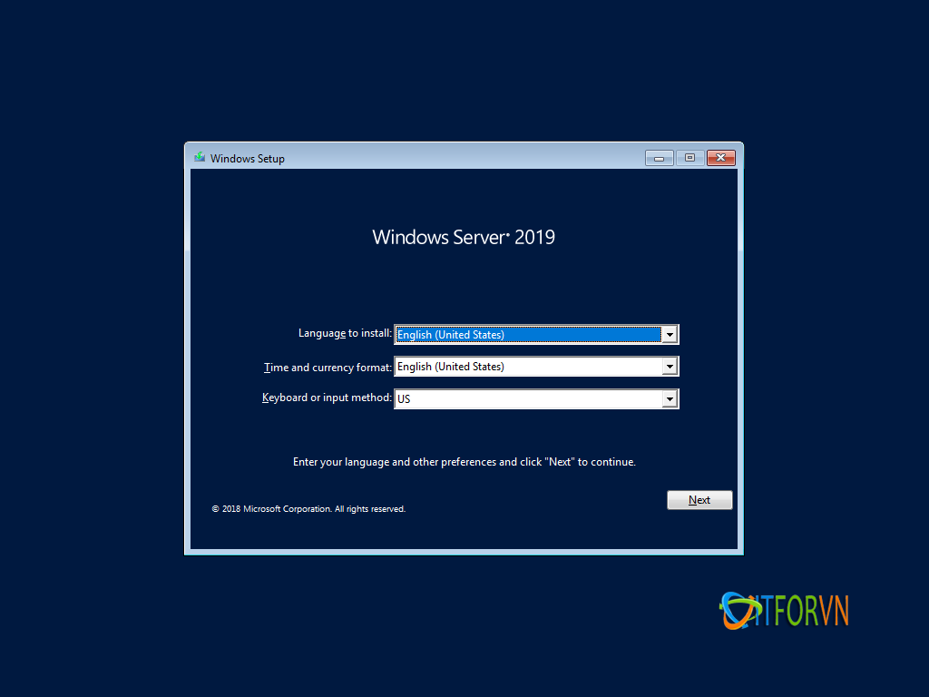 install windows server 2019 1 - [Tự Học MCSA 2019] Bài 1: TRIỂN KHAI CÀI ĐẶT HỆ ĐIỀU HÀNH WINDOWS SERVER 2019