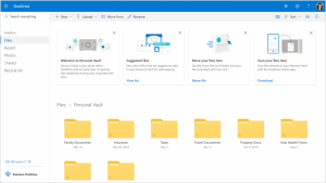 Hinh 2 - Mảng mới OneDrive Personal Vault của Microsoft bảo vệ một thư mục với 2FA (Two-factor Authentication)