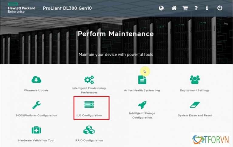 Hướng dẫn cấu hình IP ILO máy chủ HP DL380 Gen10