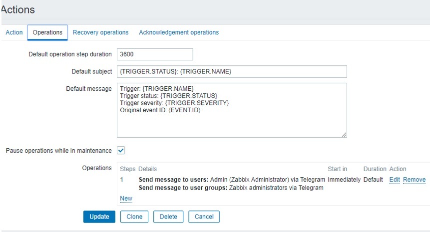 zabbix 7.10 - Zabbix monitoring network 7: Telegram Alert